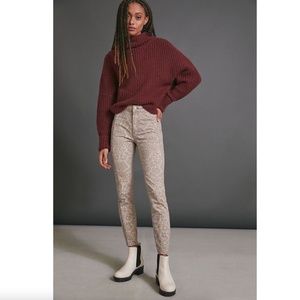 ANTHROPOLOGIE PILCRO FLOCKED HIGH-RISE LEGGINGS